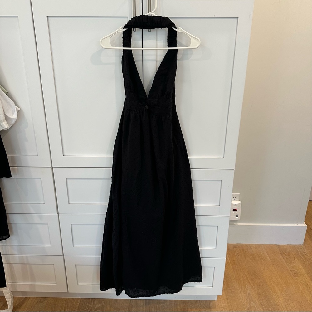 Anthropologie Black Halter Dress